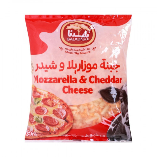 Baladna Shredded Mozzarella & Cheddar Cheese 450Gm