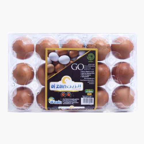 Al Zain Farm Fresh Brown Eggs Large 15 Pieces