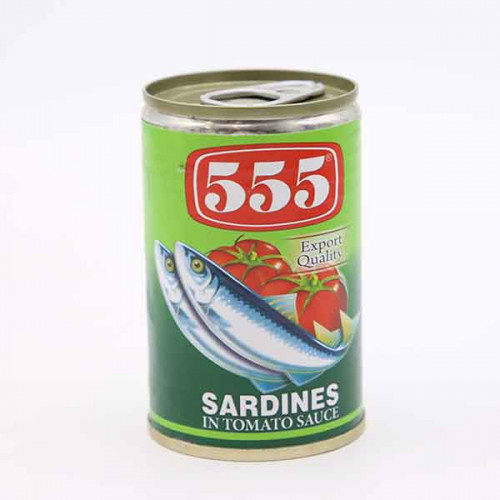 555 Sardines In Tomato Sauce Green 155g