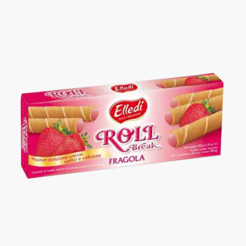 Elledi Strawberry Roll Wafer 80g