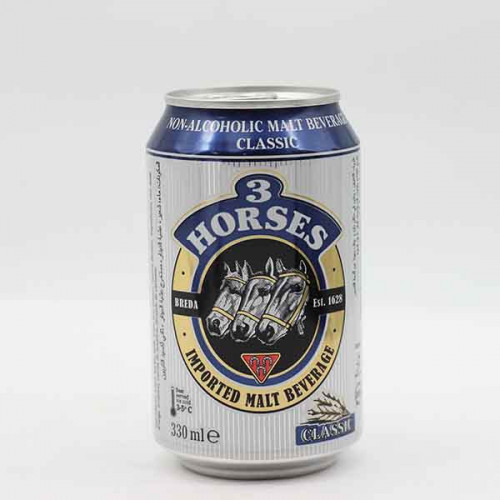 Three Horse Malt Beverage Can 330ml