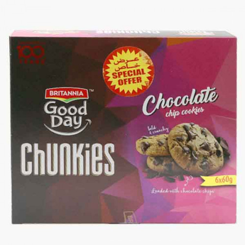 Britannia Chunkies Chocochip 6's x 60g