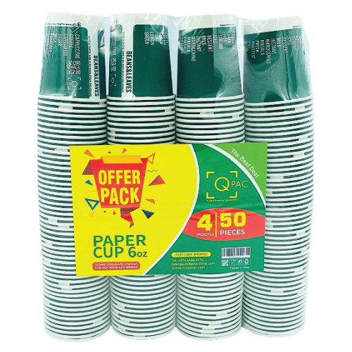 Q Pac Paper Cups 6 Oz 200S