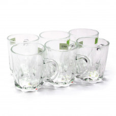 Gitco Tea Cup With Handle 6Pcs Set (Glass Zb 240)