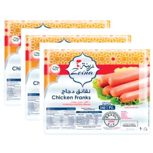 Zeina Halal Chicken Franks 3X340Gm