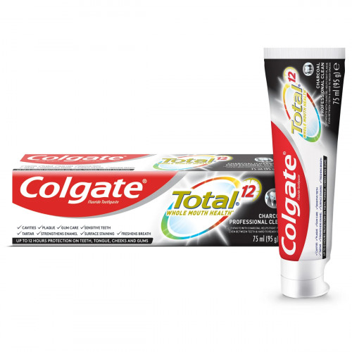 Colgate Charcoal Deep Clean Toothpaste 75ml -- كولجيت فحم تنظيف عميقة معجون أسنان 75مل 