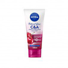 Nivea Natural Glow Vitamin C And A Cherry Scented Body Lotion White 180ml -- نيفيا ناتشورال جلو فيتامين سي ولوشن الجسم برائحة الكرز الأبيض 180 مل