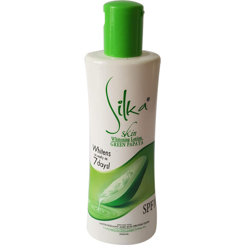 Silka Green Papaya Skin Whitening Lotion Spf10 200ml -- لوشن مبيض من سيلكا جرين بابايا س بي ف 10 200 مل