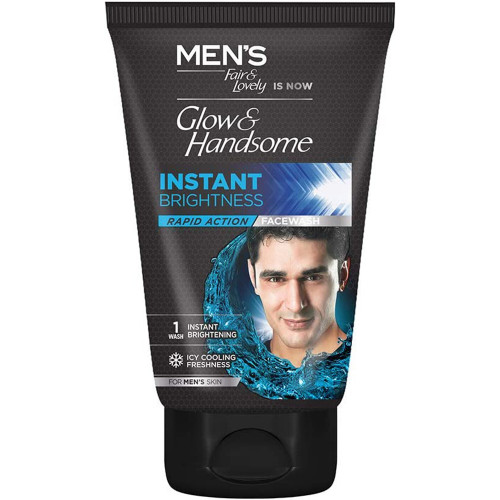 Glow & Handsome Instant Brightness Rapid Action Facewash 100 g -- غسول الوجه جلو آند هاندسوم فوري سطوع سريع المفعول 100 جم