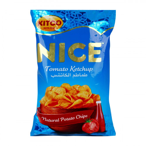 Kitco Nice Natural Potato Chips Tomato Ketchup 167g -- كيتكو نايس رقائق البطاطس الطبيعية بالكاتشب والطماطم 167 جرام