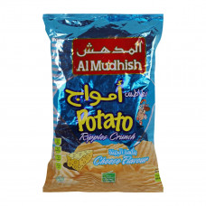 Al Mudhish Potato Chips Ripples Crunch Cheese 150g -- المدهش رقائق البطاطس بالجبنة المقرمشة 150 جرام