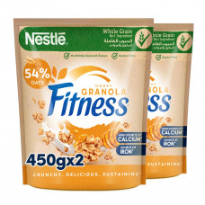 Nestle Fitness Granola Honey Cereal Bag  450g -- نستله فيتنس جرانولا بالعسل كيس حبوب 450 جرام