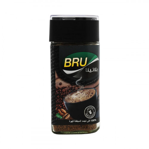 Bru Platina Freeze Dried Coffee 75g -- برو بلاتينا فريز كافية جافة 75ج