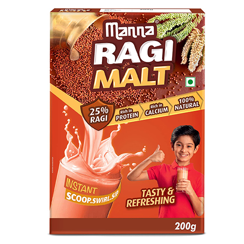 Manna Ragi Malt Drink Mix 200g -- مانا راجي شراب شعير مشكل 200 جرام