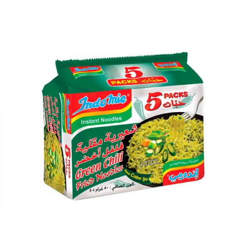 Indomie Instant Noodles Goreng Cabe Green Chilli 5 x 80gm