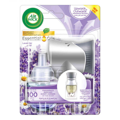 Air Wick Electric Scented Oil Diffuser + Lavender Refill 19ml -- إيرويك موزع زيوت معطر كهربائي + عبوة لافندر 19 مل