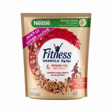 Nestle Fintness Granola Cranberry & Seeds 450g -- نستله رقائق إفطار بطعم جرانولا التوت بالحبوب الكامله 450 جرام