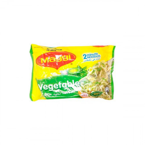 Nestle Maggi 2Minutes Vegetable Noodle 77gm -- شعيرية سريعة التحضيرفي 2 دقيقه بنكهه الخضار من ماجي 77 جرام