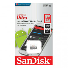 Sandisk Ultra MicroSD 128GB  -- كارت ذاكرة سانديسك الترا مايكرو اس دي بسعة 128 جيجا بايت Sandisk Ultra MicroSD 128GB  -- كارت ذاكرة سانديسك الترا مايكرو اس دي بسعة 128 جيجا بايت